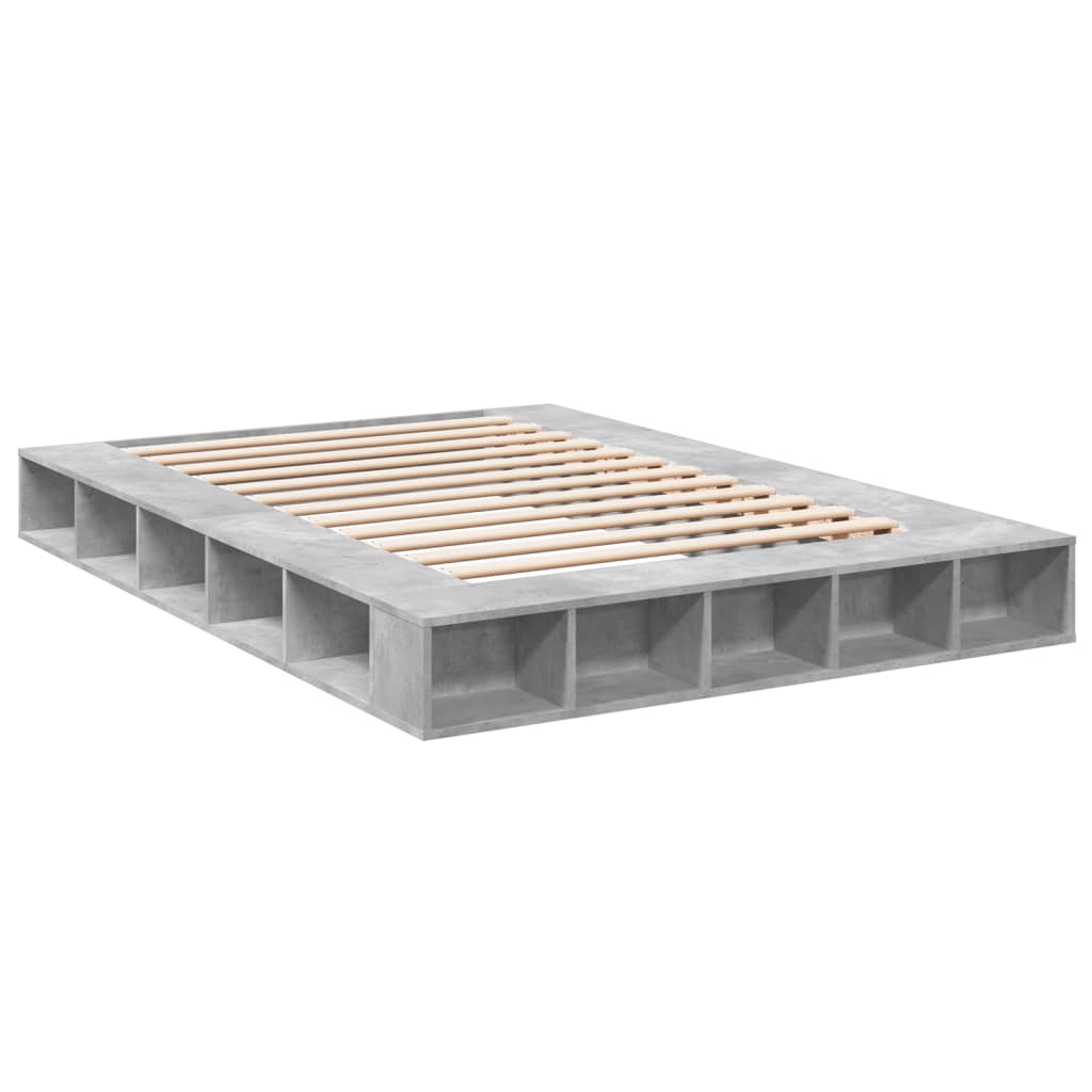 Sengeramme betonggrå 160x200 cm konstruert tre