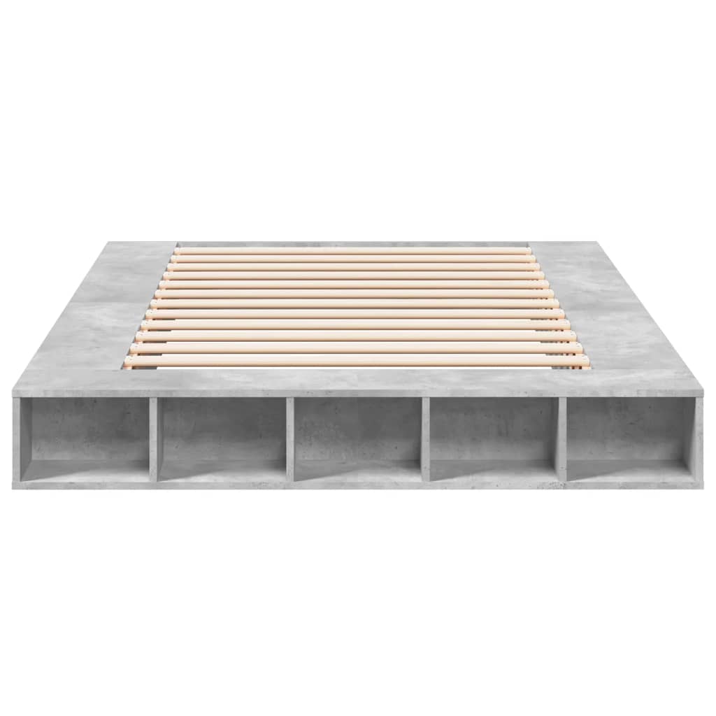 Sengeramme betonggrå 160x200 cm konstruert tre