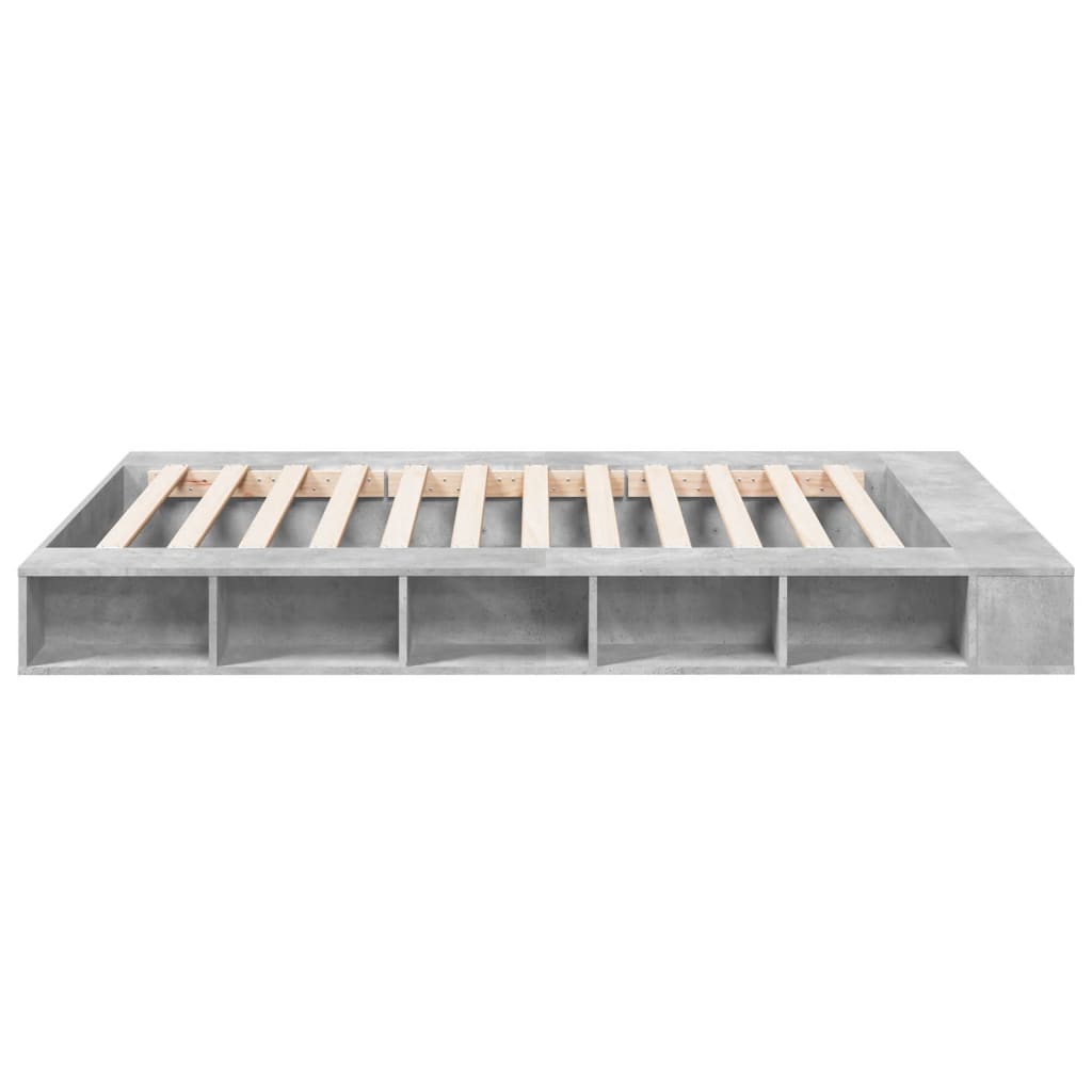 Sengeramme betonggrå 160x200 cm konstruert tre