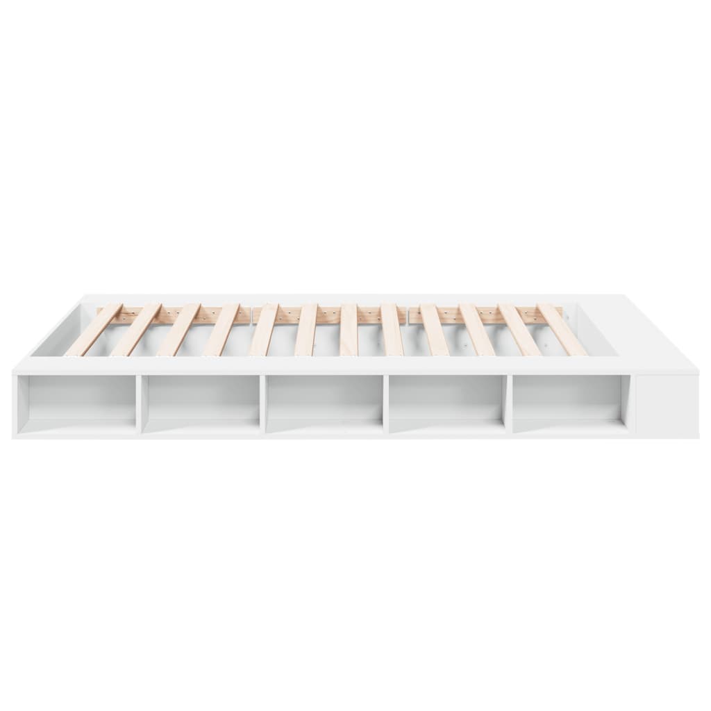 Sengeramme hvit 150x200 cm konstruert tre
