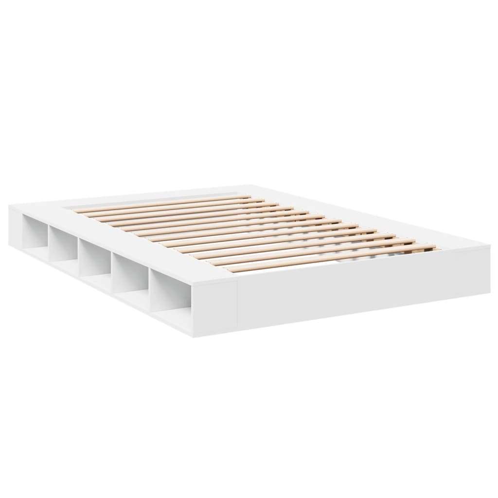 Sengeramme hvit 150x200 cm konstruert tre