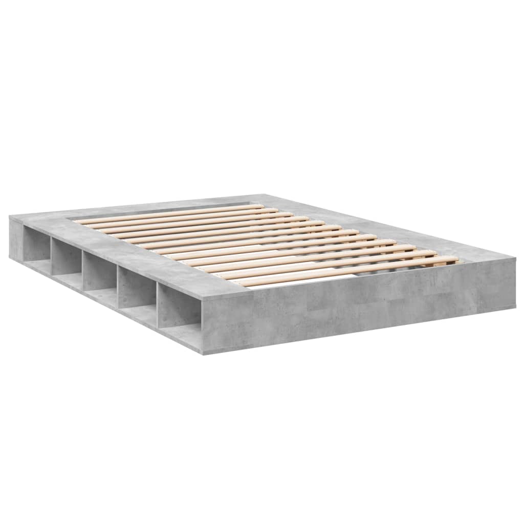 Sengeramme betonggrå 150x200 cm konstruert tre
