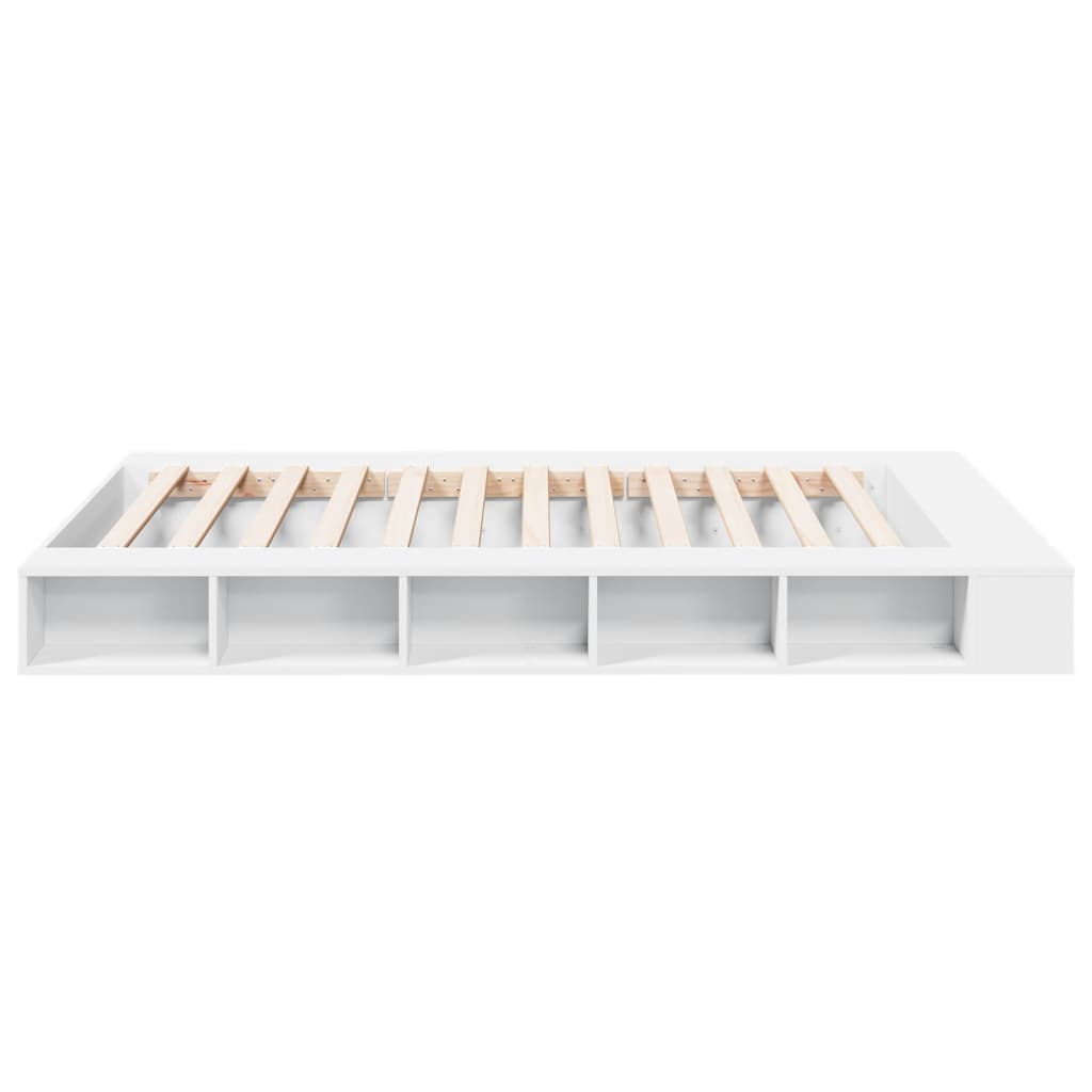 Sengeramme hvit 140x200 cm konstruert tre