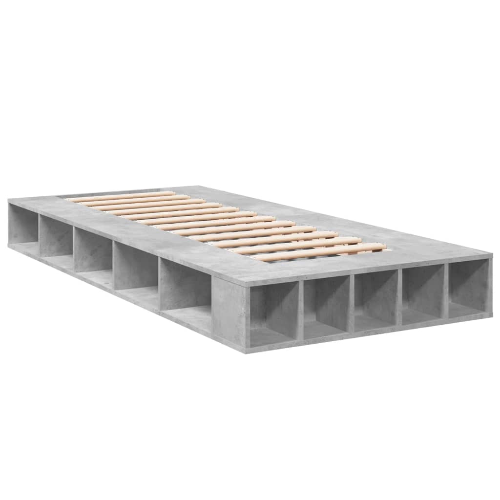 Sengeramme betonggrå 100x200 cm konstruert tre