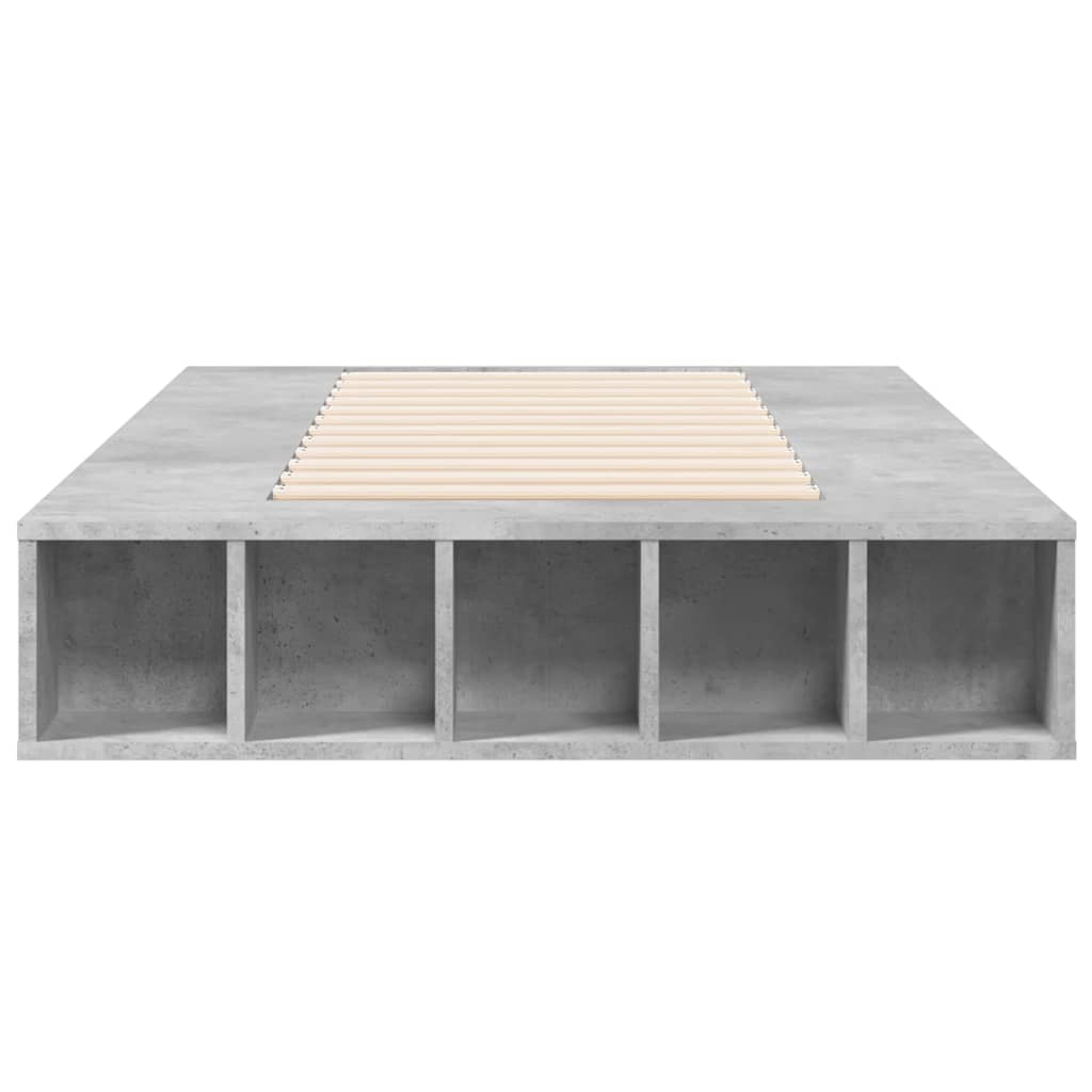 Sengeramme betonggrå 100x200 cm konstruert tre