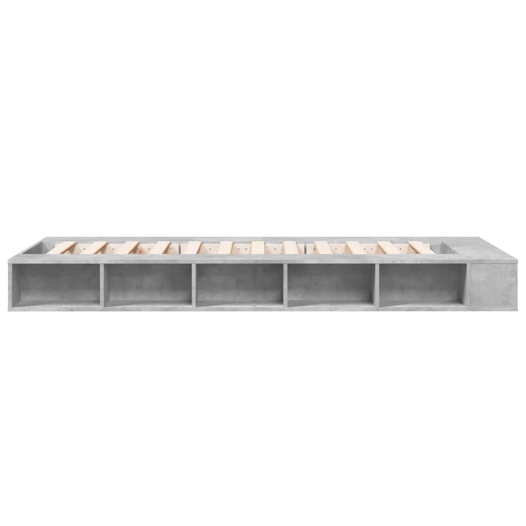 Sengeramme betonggrå 100x200 cm konstruert tre