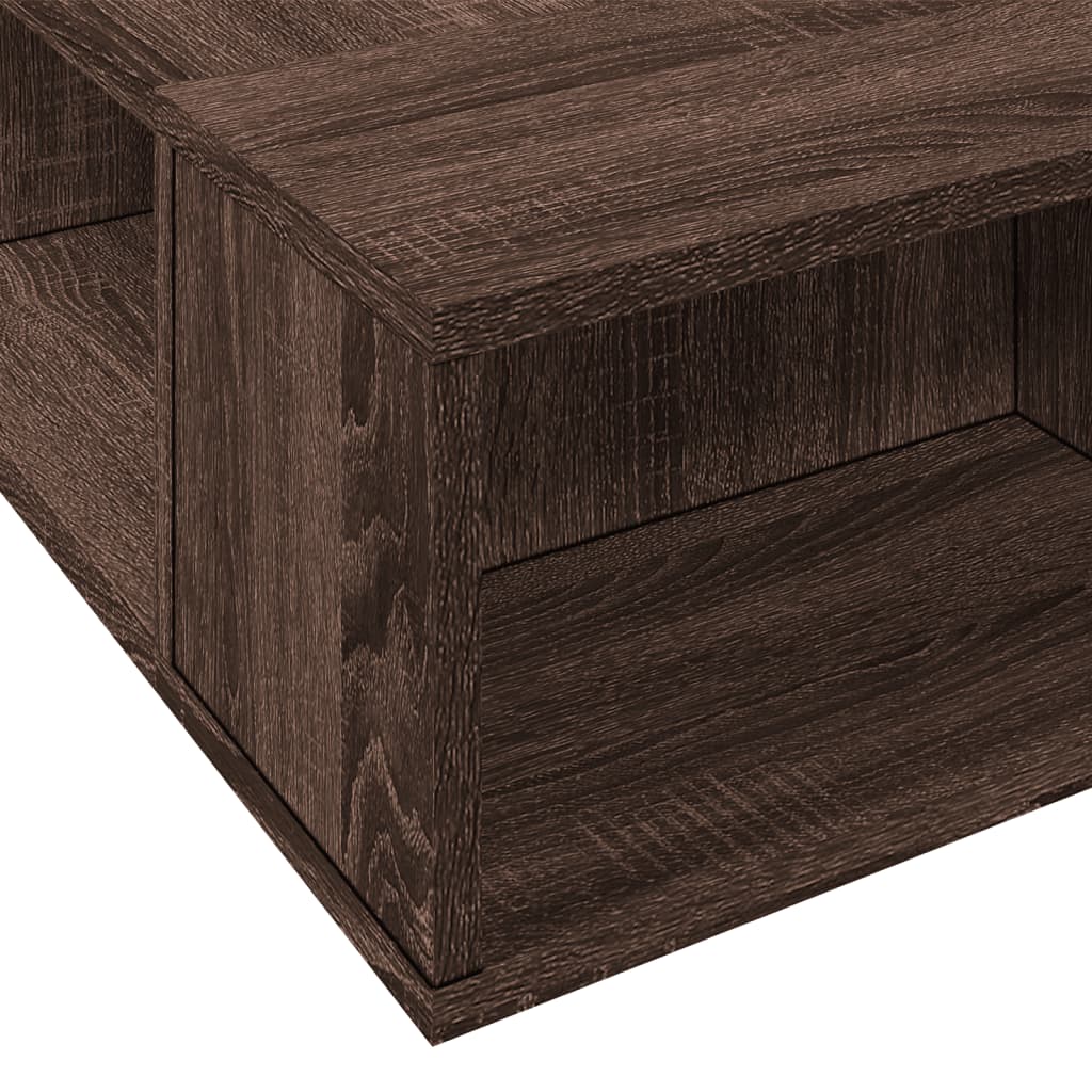 Sengeramme brun eik 100x200 cm konstruert tre