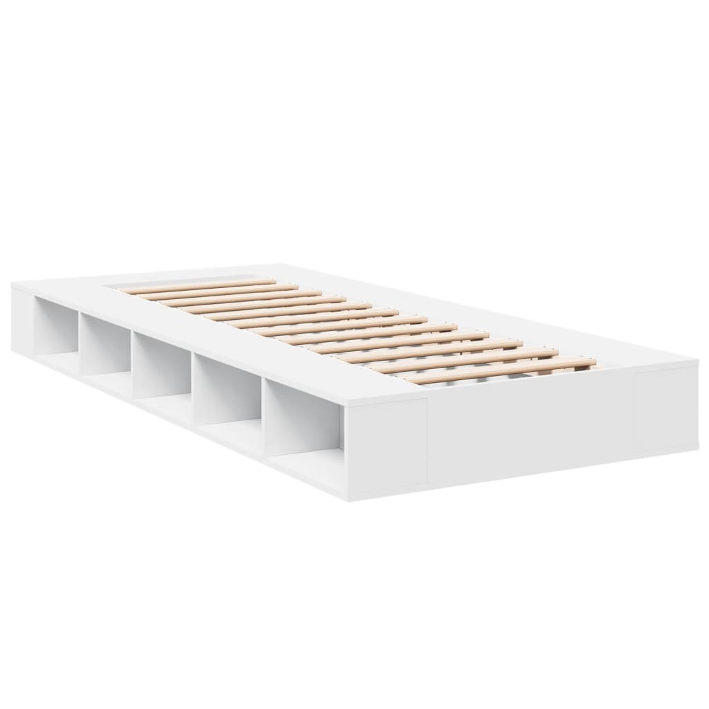 Sengeramme hvit 90x200 cm konstruert tre