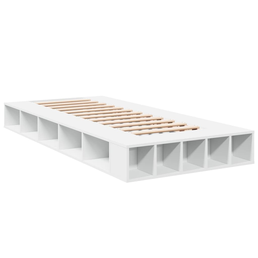 Sengeramme hvit 90x190 cm konstruert tre