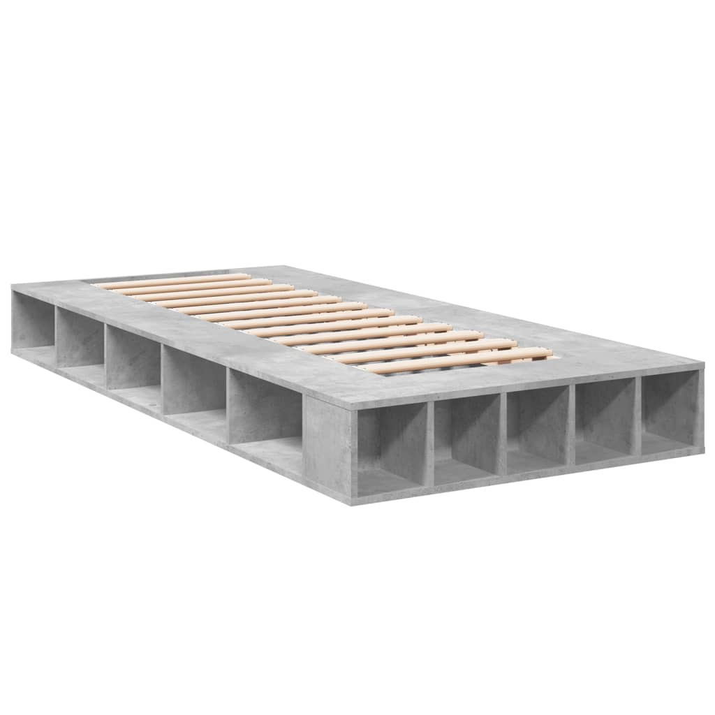 Sengeramme betonggrå 75x190 cm konstruert tre