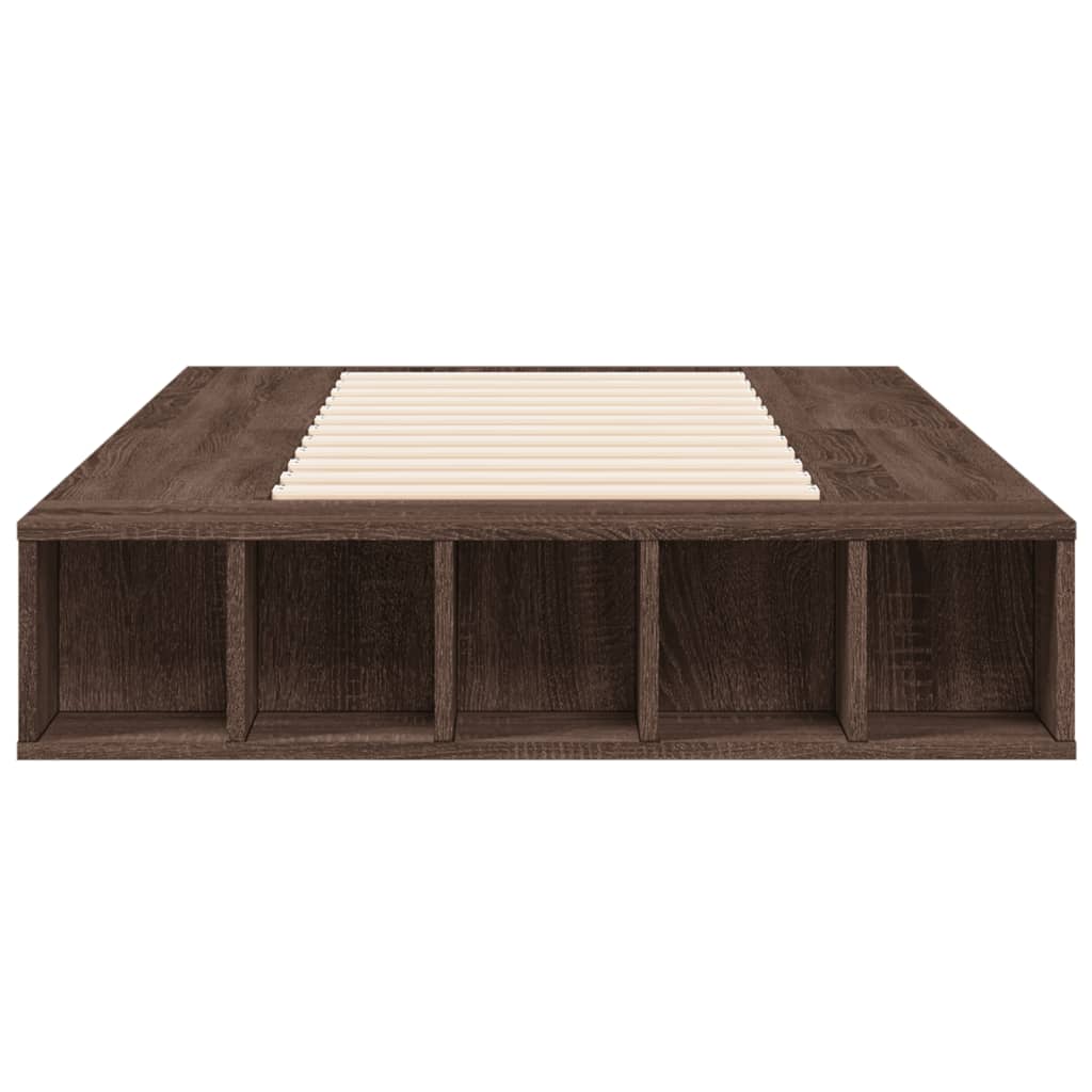 Sengeramme brun eik 75x190 cm konstruert tre