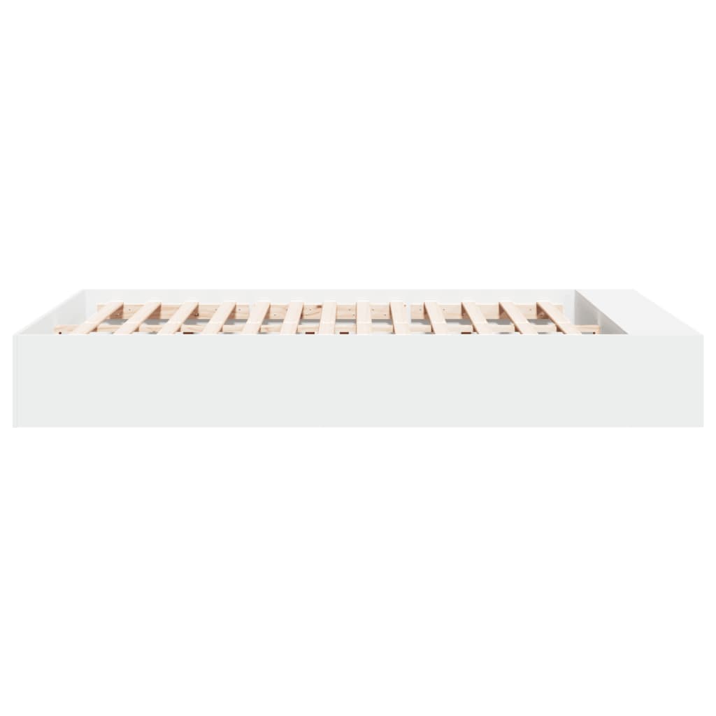 Sengeramme hvit 160x200 cm konstruert tre