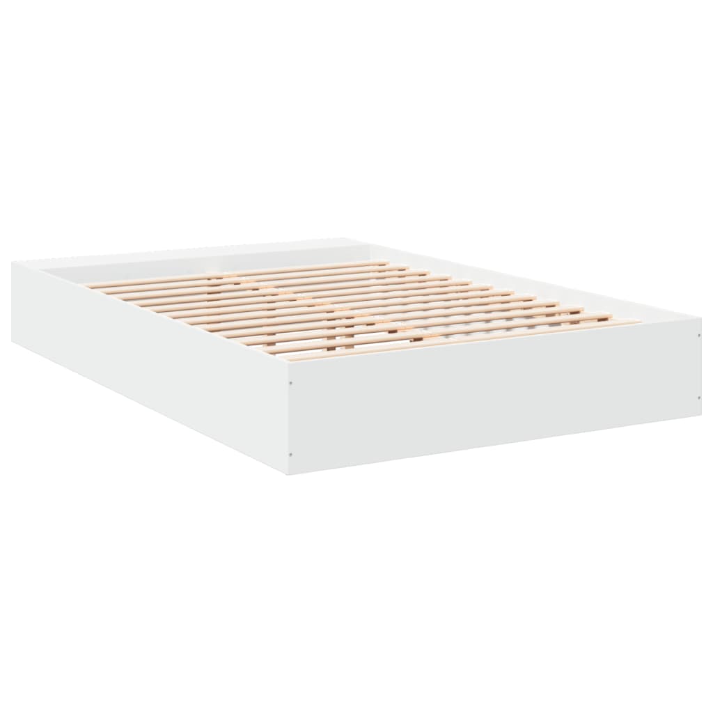 Sengeramme hvit 160x200 cm konstruert tre