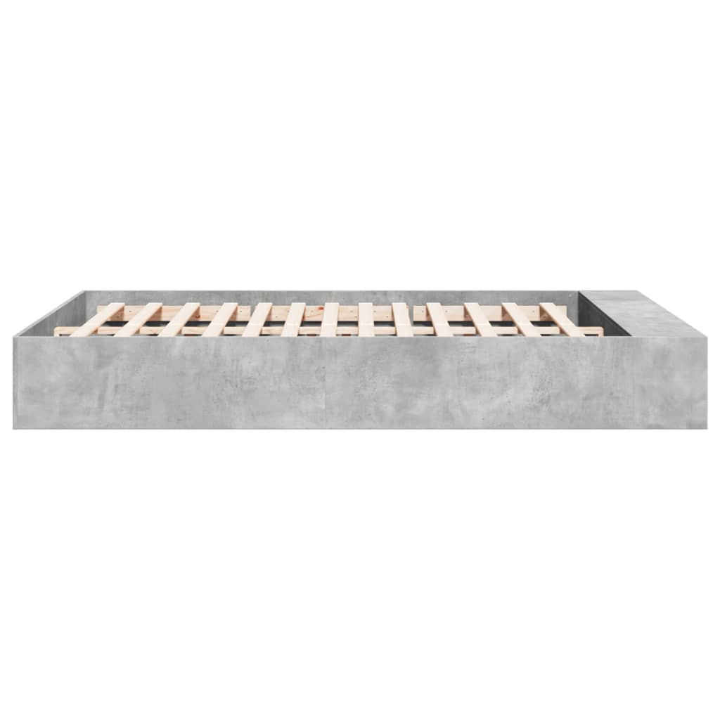 Sengeramme betonggrå 160x200 cm konstruert tre