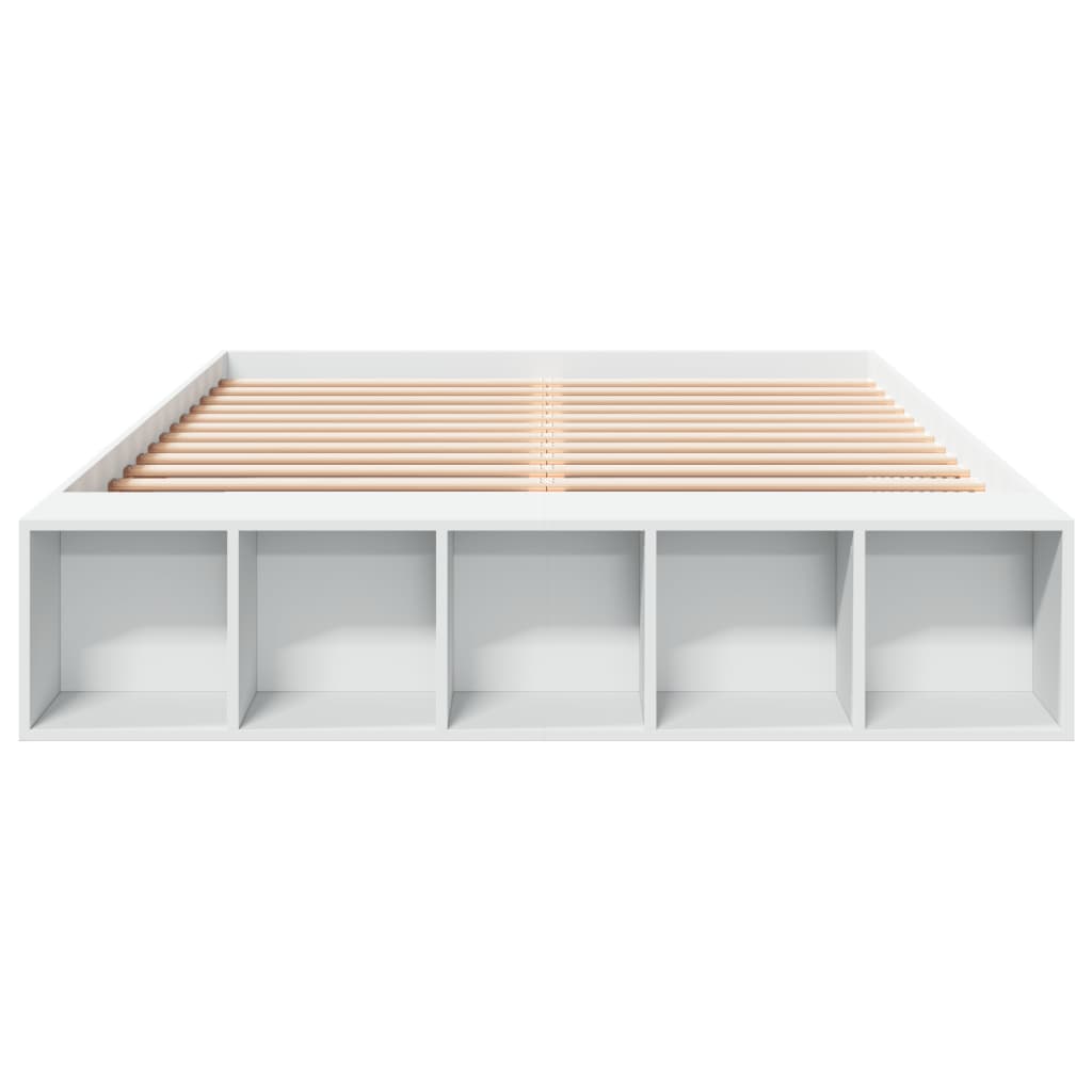Sengeramme hvit 150x200 cm konstruert tre