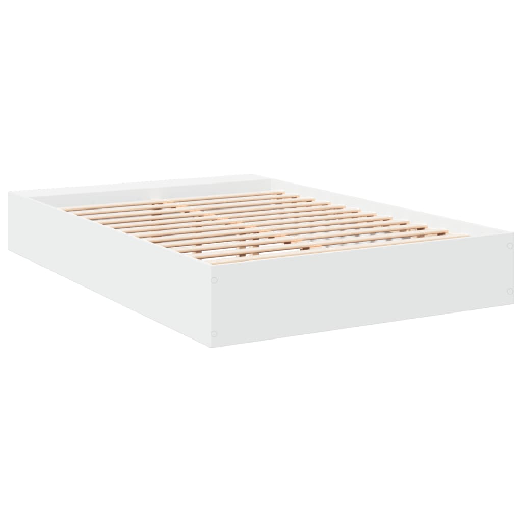Sengeramme hvit 150x200 cm konstruert tre