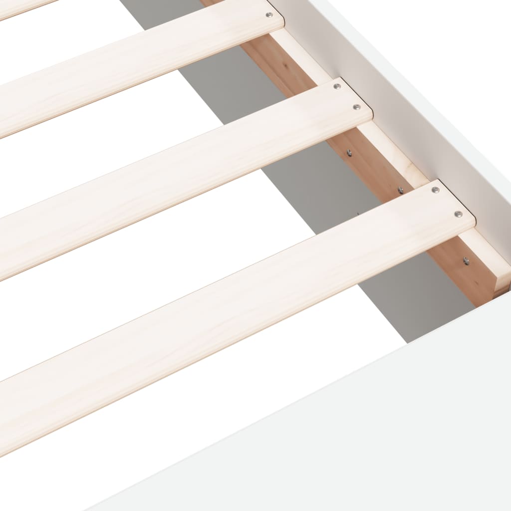 Sengeramme hvit 150x200 cm konstruert tre
