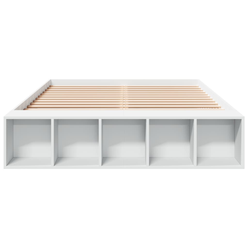 Sengeramme hvit 135x190 cm konstruert tre