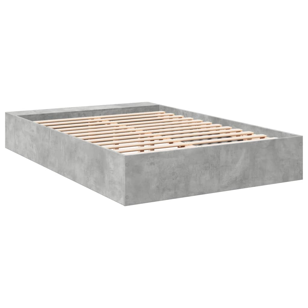 Sengeramme betonggrå 135x190 cm konstruert tre