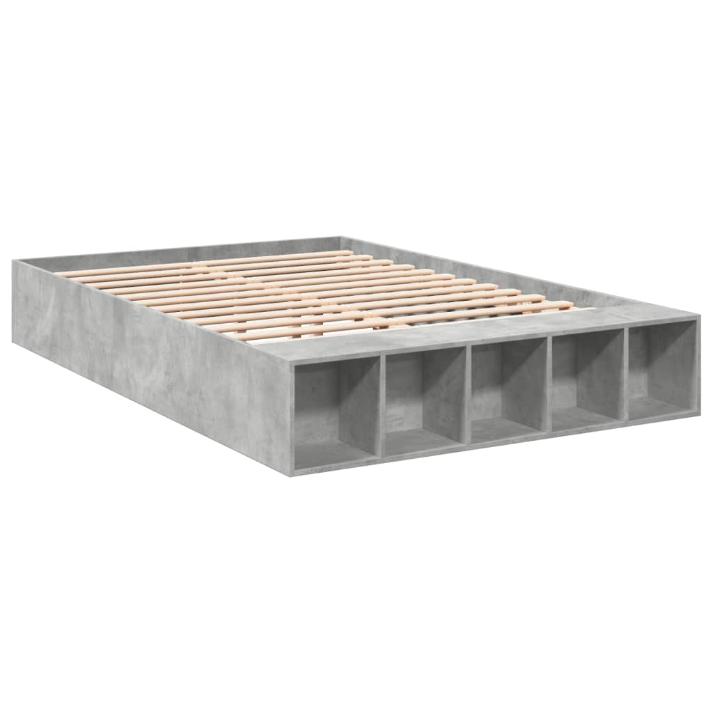 Sengeramme betonggrå 120x190 cm konstruert tre