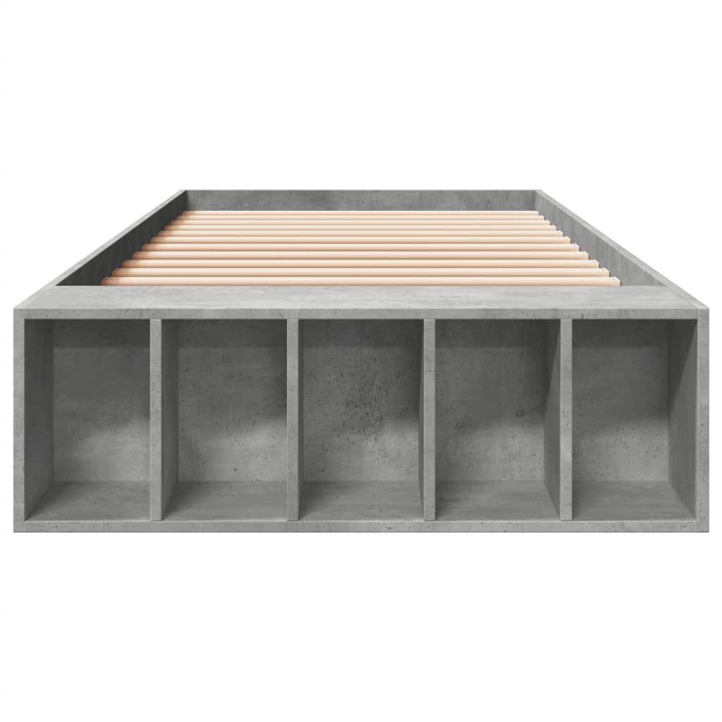 Sengeramme betonggrå 100x200 cm konstruert tre