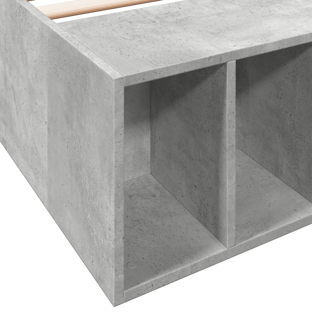Sengeramme betonggrå 100x200 cm konstruert tre