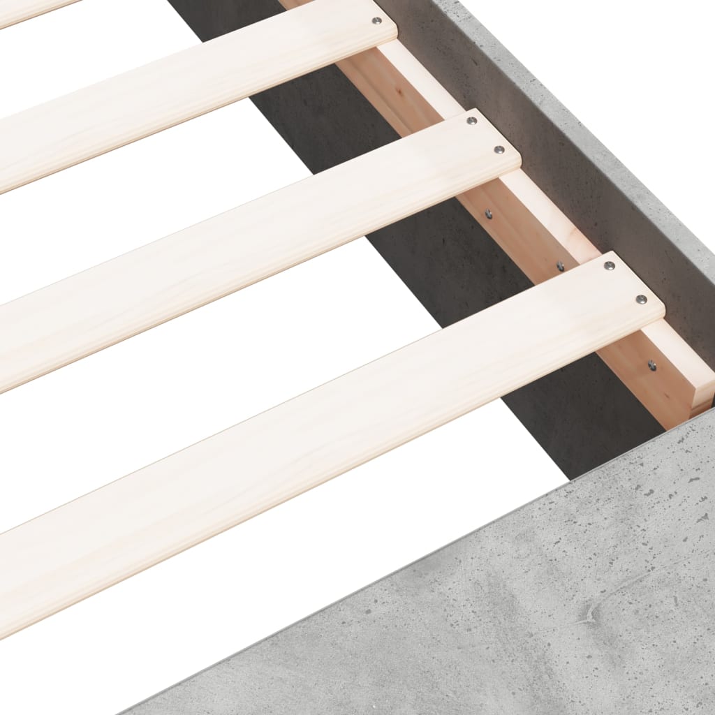 Sengeramme betonggrå 100x200 cm konstruert tre