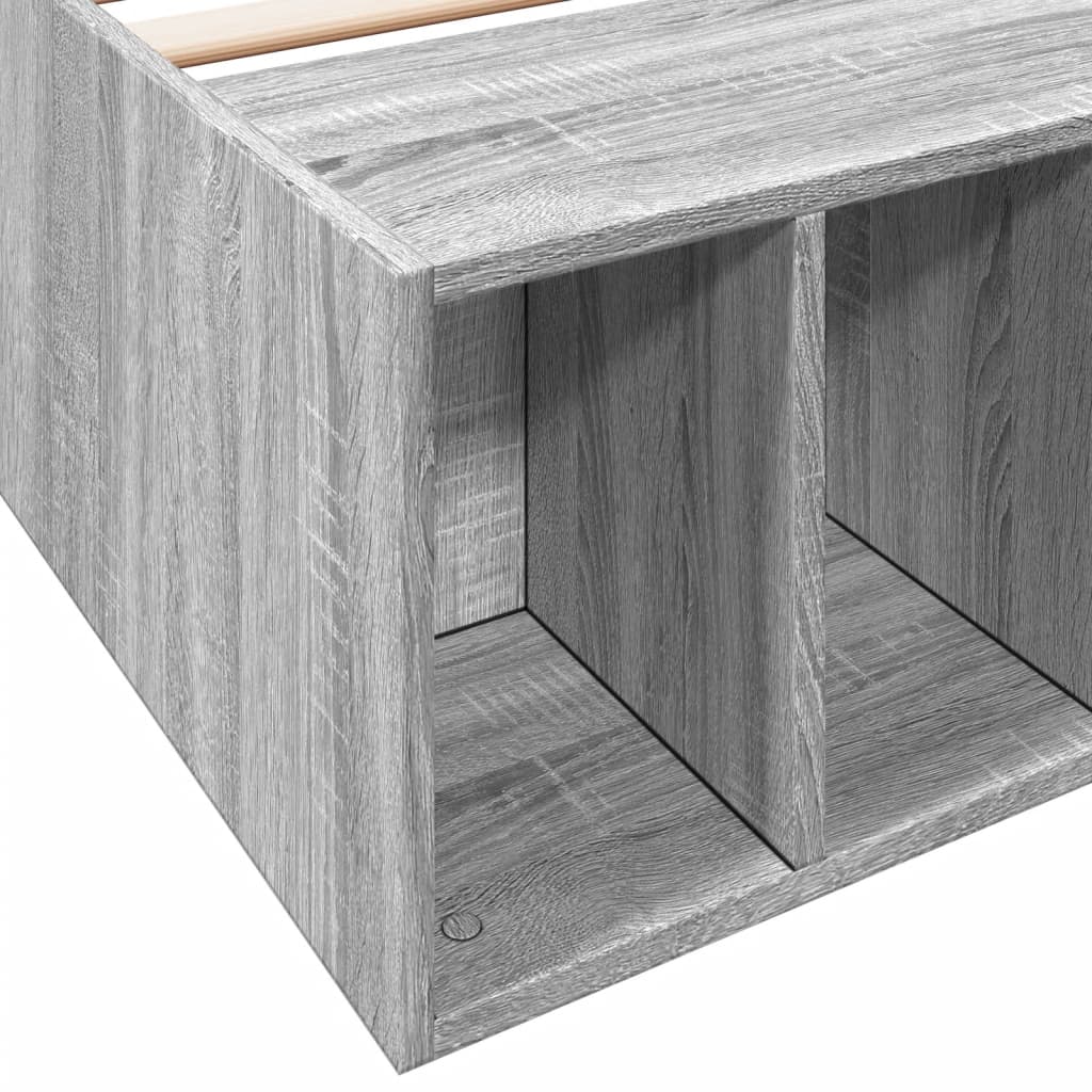 Sengeramme grå sonoma 100x200 cm konstruert tre