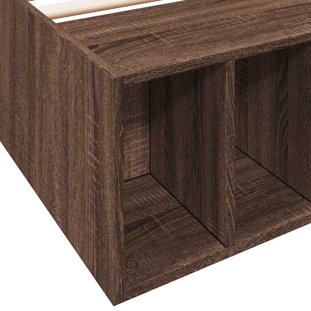 Sengeramme brun eik 100x200 cm konstruert tre