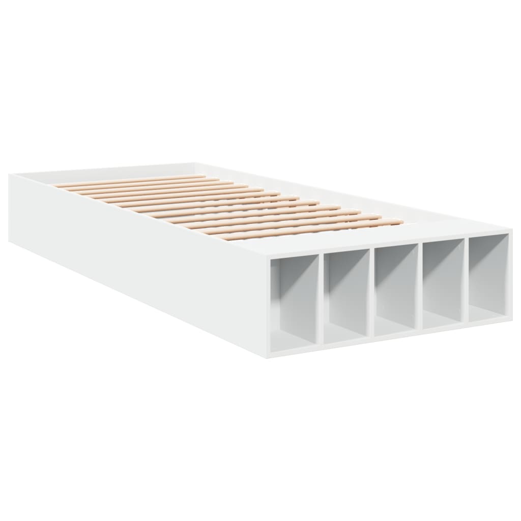 Sengeramme hvit 90x200 cm konstruert tre