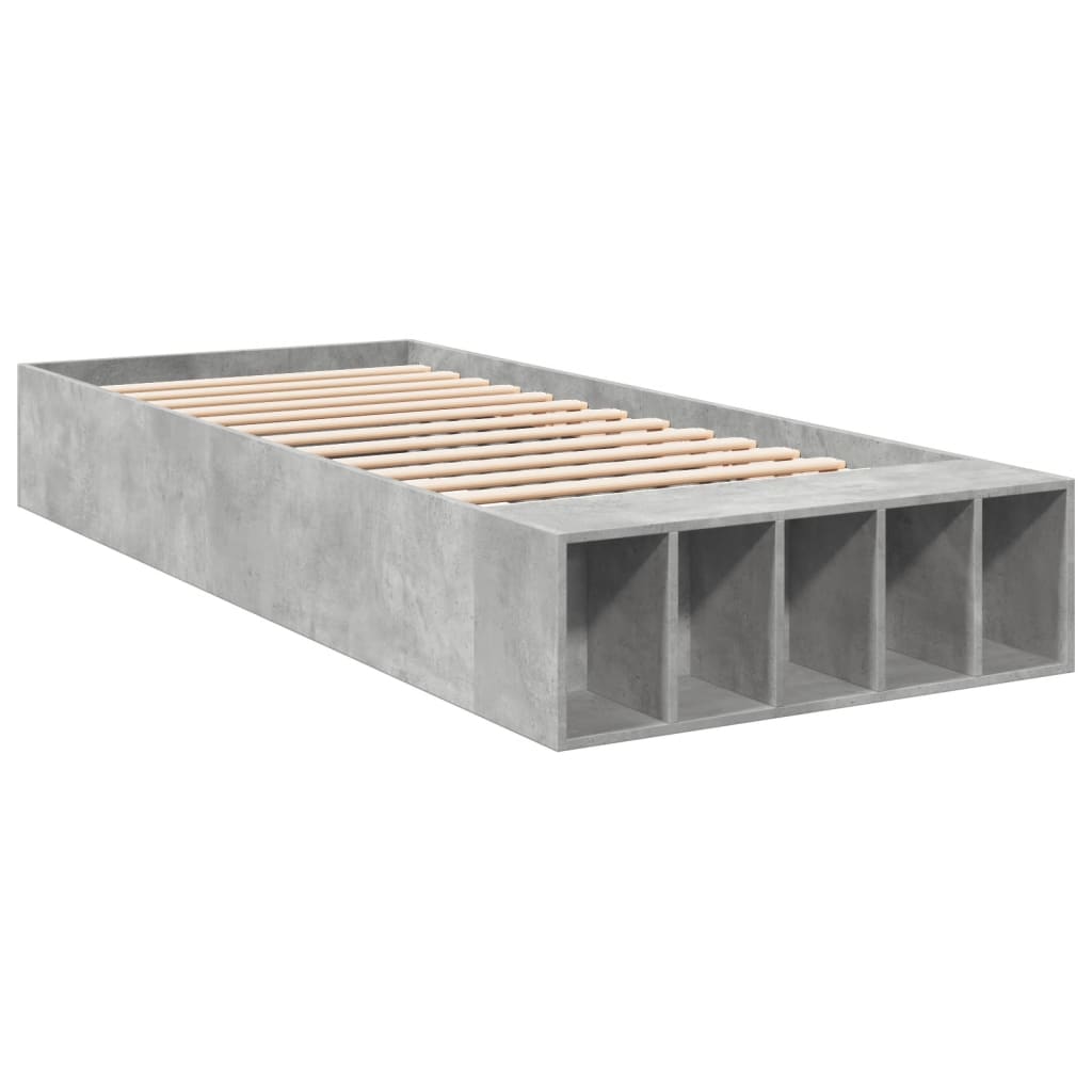 Sengeramme betonggrå 90x190 cm konstruert tre