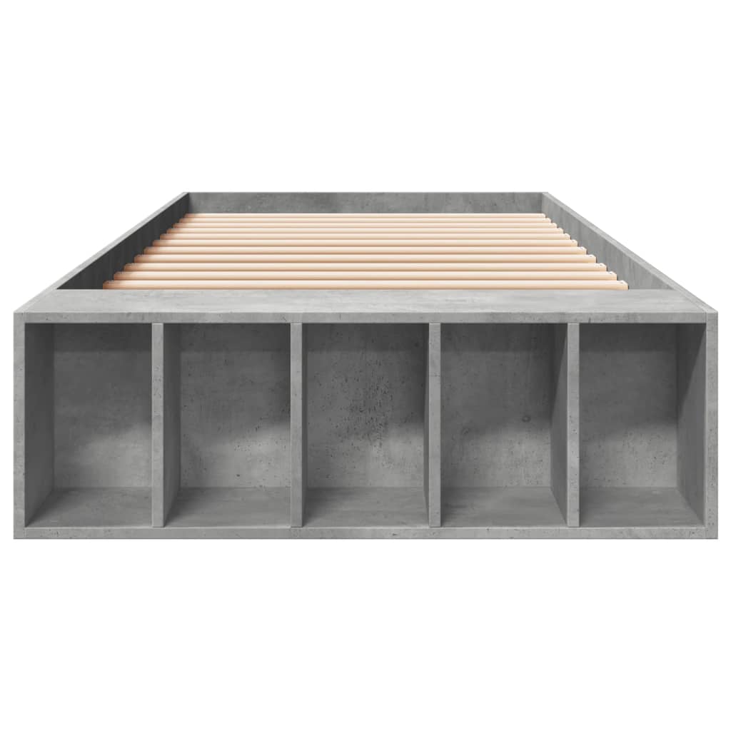 Sengeramme betonggrå 90x190 cm konstruert tre