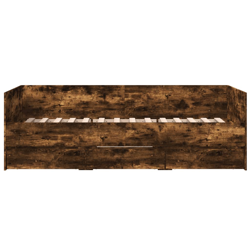 Dagseng med skuffer uten Madrass røkt eik 100x200 cm