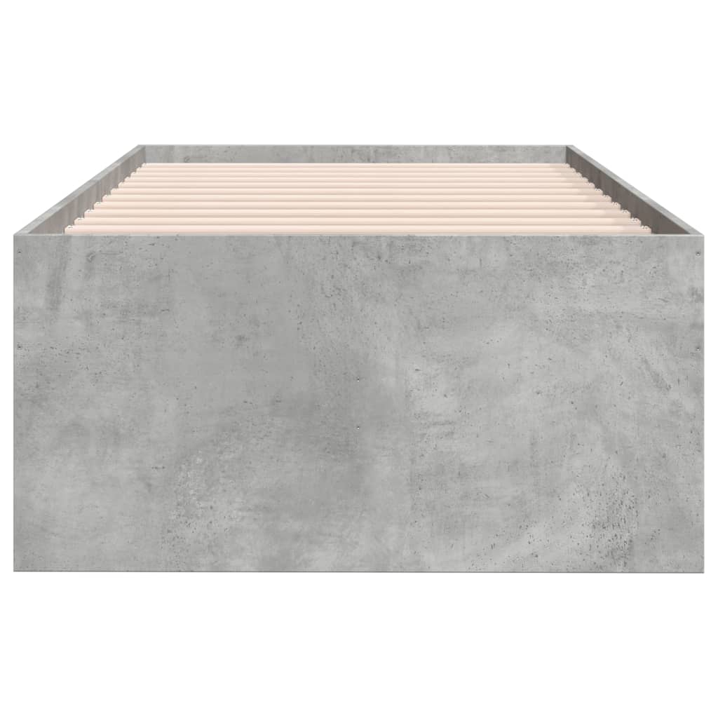 Dagseng med skuffer uten Madrass betonggrå 100x200 cm