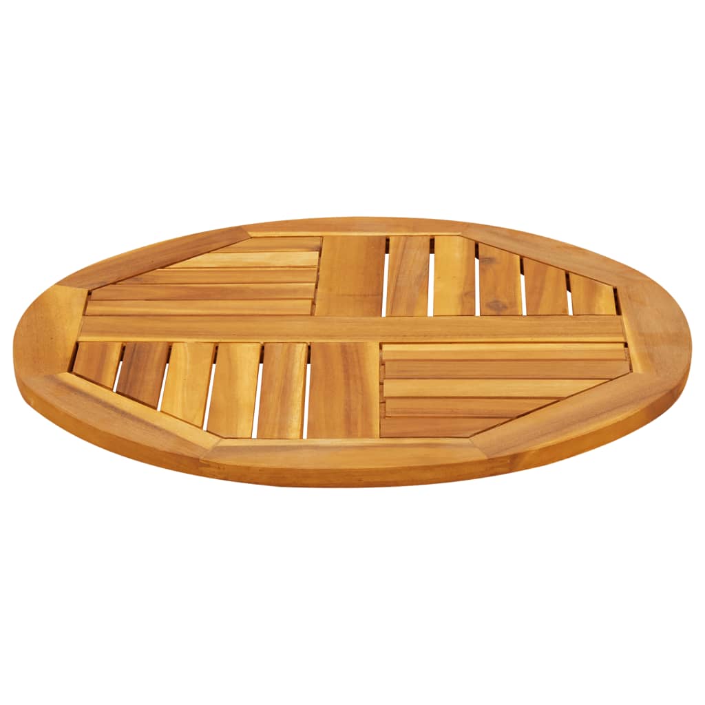 Bordplate Ø60x2 cm rund heltre akasie