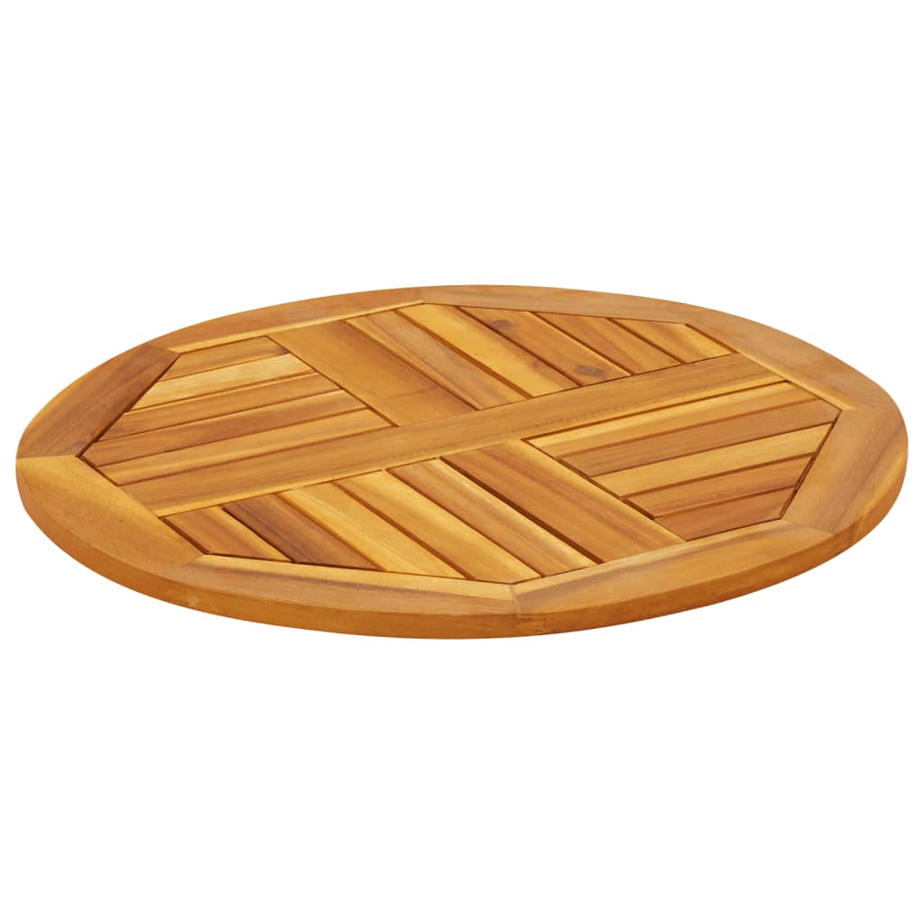 Bordplate Ø60x2 cm rund heltre akasie