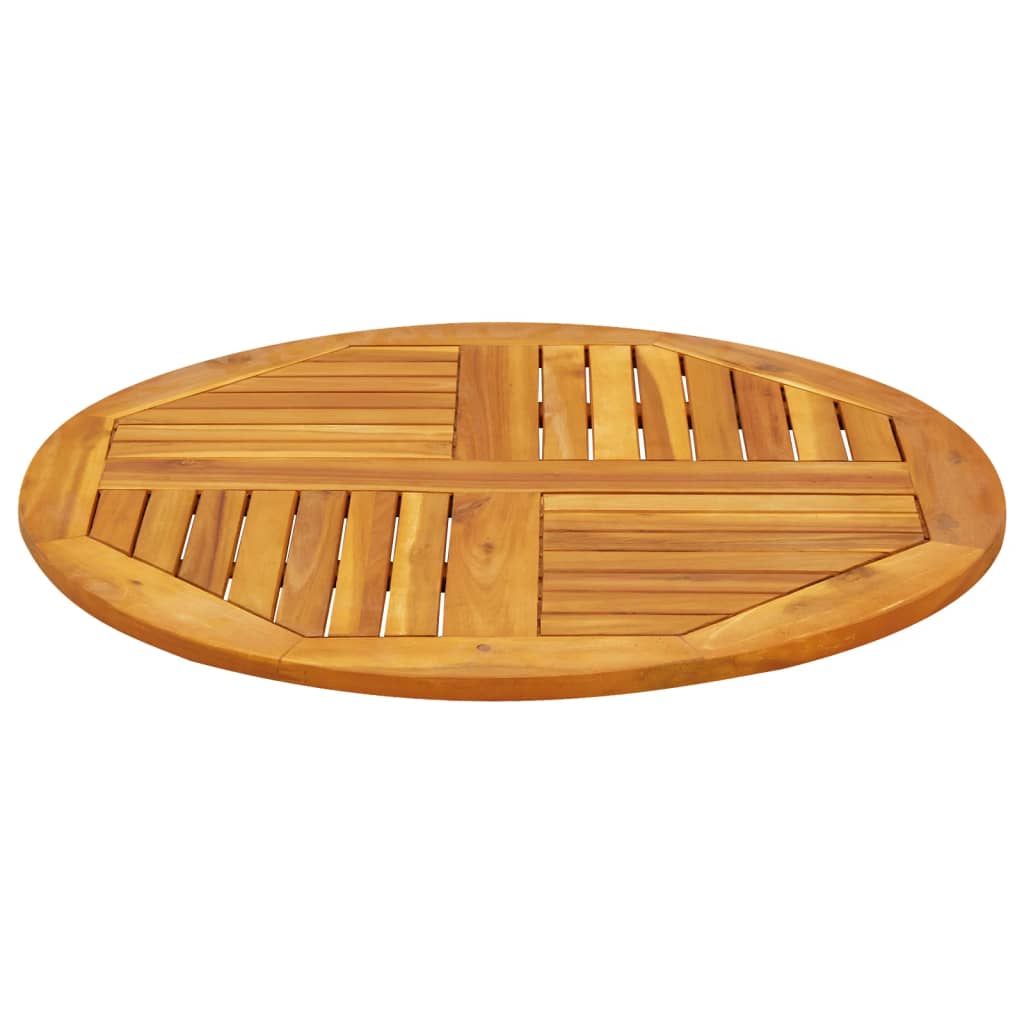 Bordplate Ø80x2,2 cm rund heltre akasie