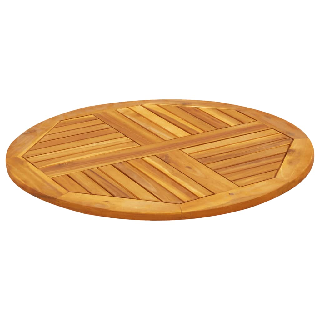 Bordplate Ø80x2,2 cm rund heltre akasie