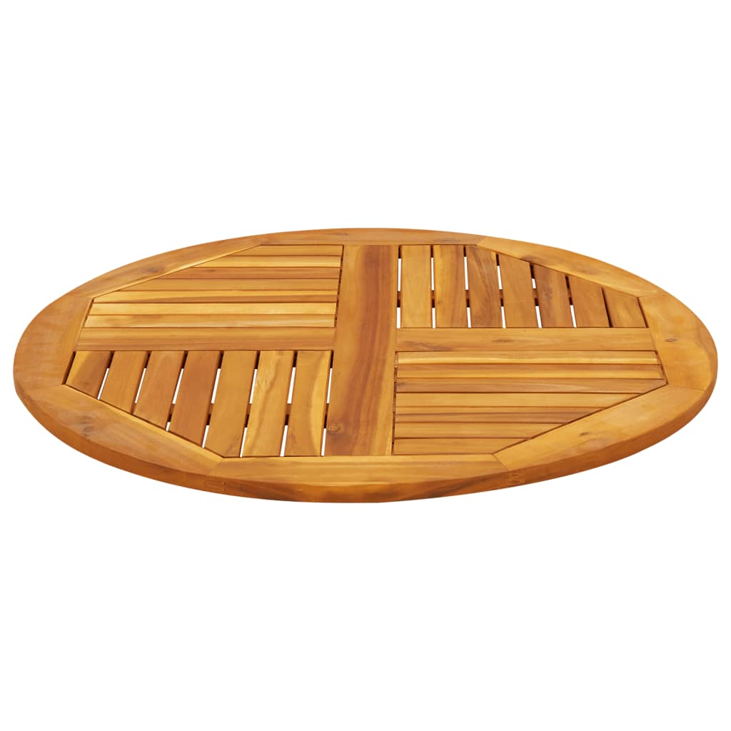 Bordplate Ø80x2,2 cm rund heltre akasie