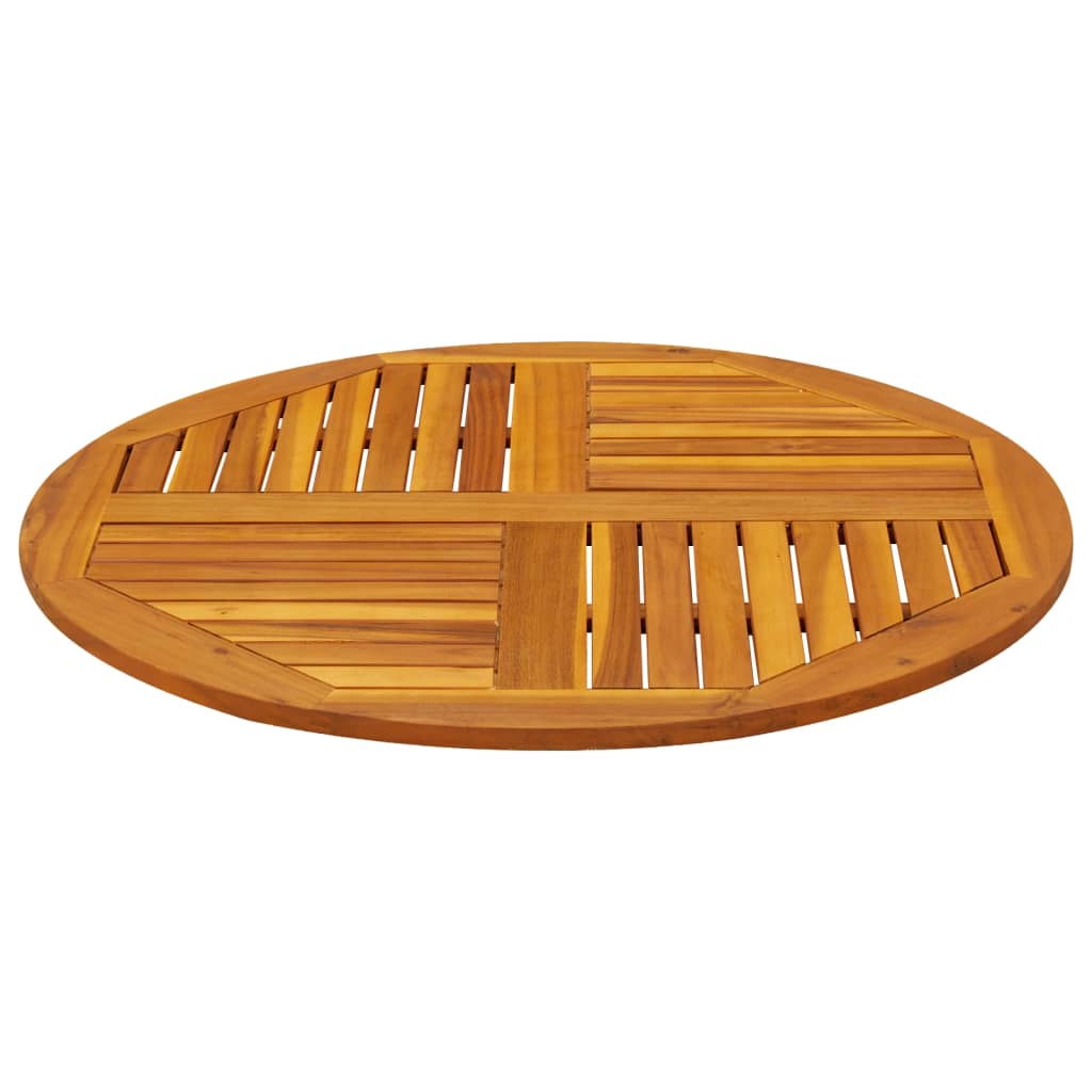 Bordplate Ø90x2,2 cm rund heltre akasie