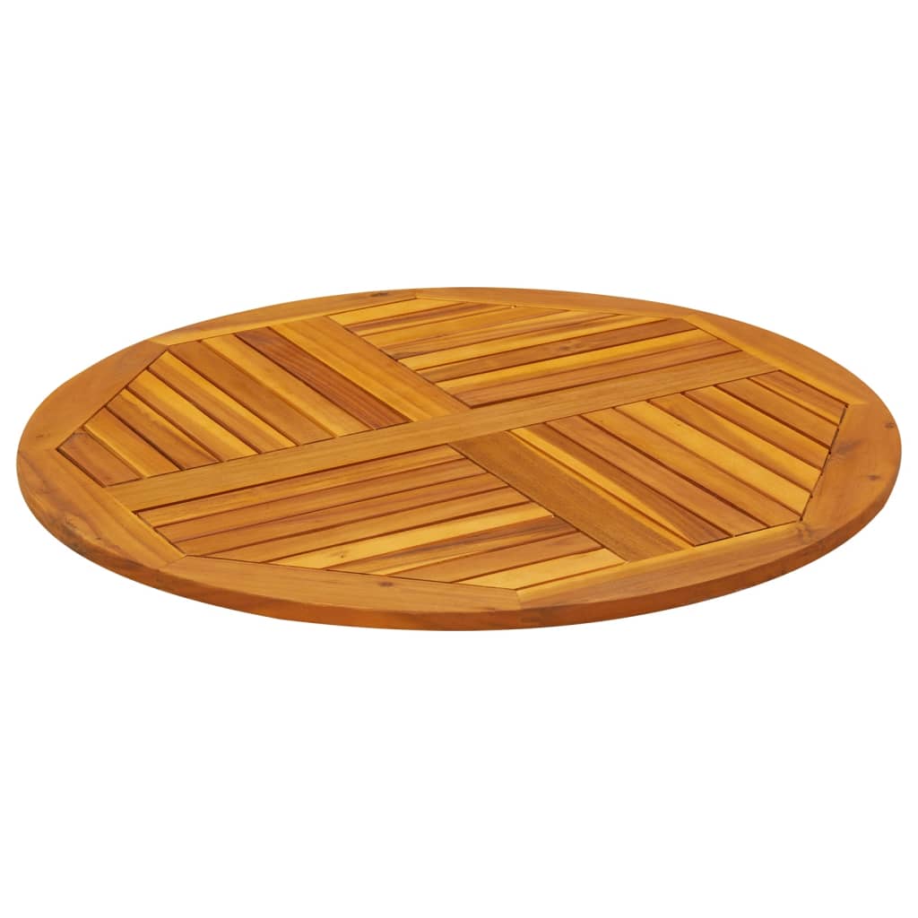 Bordplate Ø90x2,2 cm rund heltre akasie