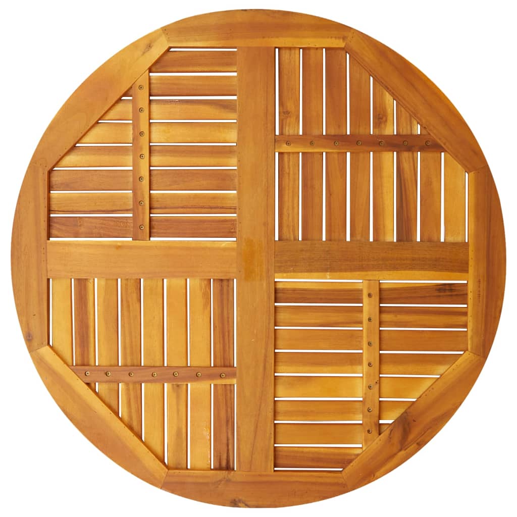 Bordplate Ø90x2,2 cm rund heltre akasie