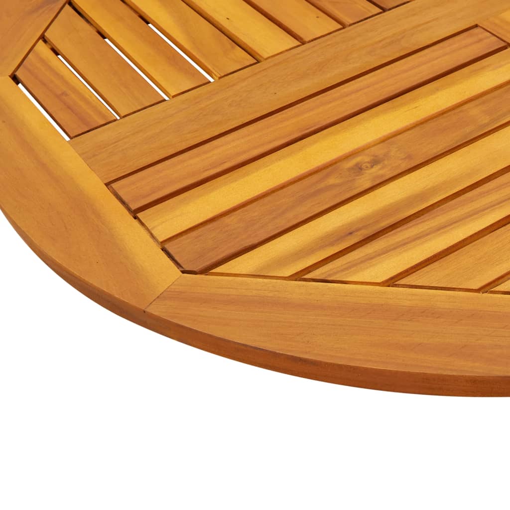 Bordplate Ø90x2,2 cm rund heltre akasie