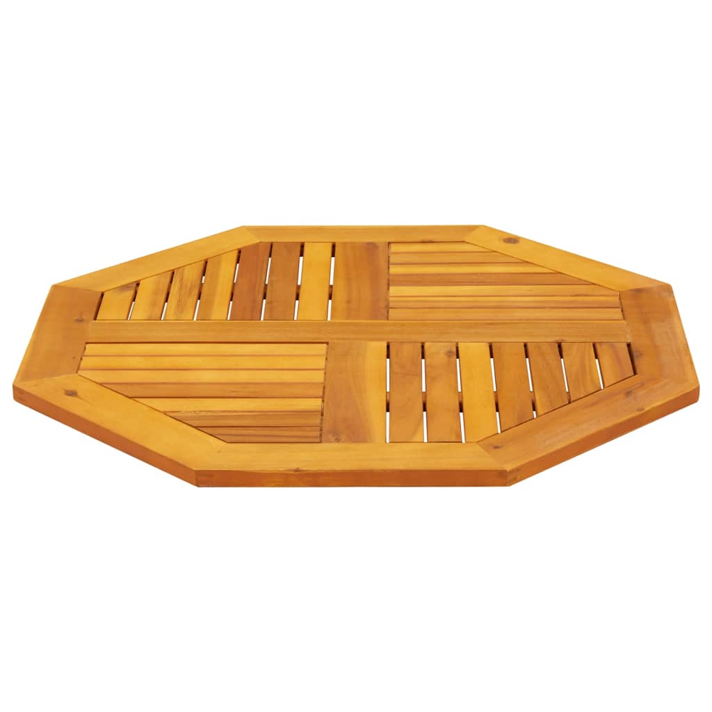 Bordplate 80x80x2,2 cm åttekantet heltre akasie