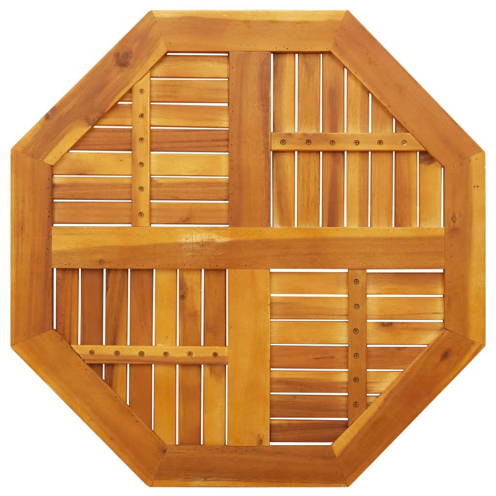 Bordplate 80x80x2,2 cm åttekantet heltre akasie