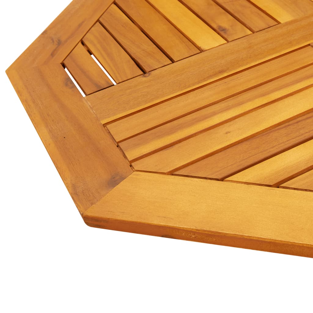 Bordplate 80x80x2,2 cm åttekantet heltre akasie