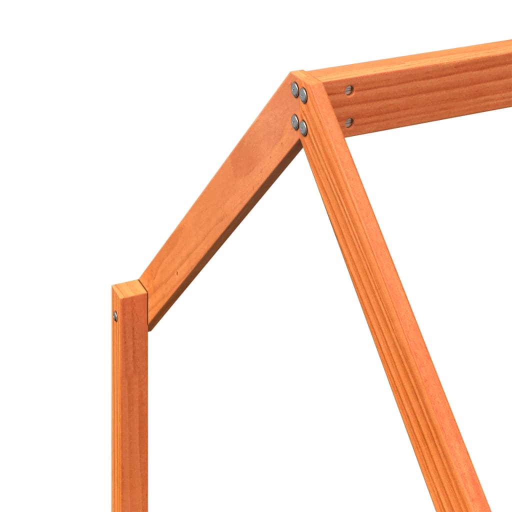 Sengeramme for barn voksbrun 90x190 cm heltre furu