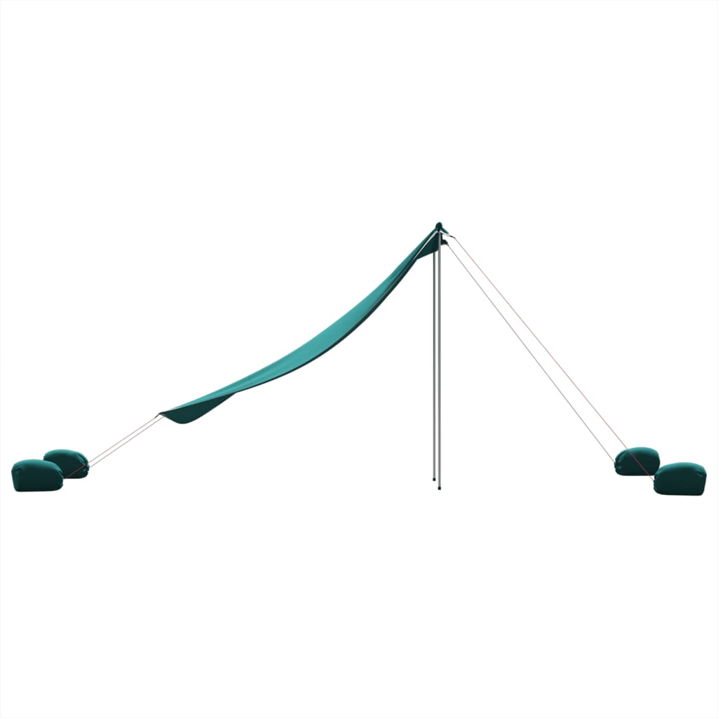 Strandbaldakin med sandankre grønn 214x236 cm