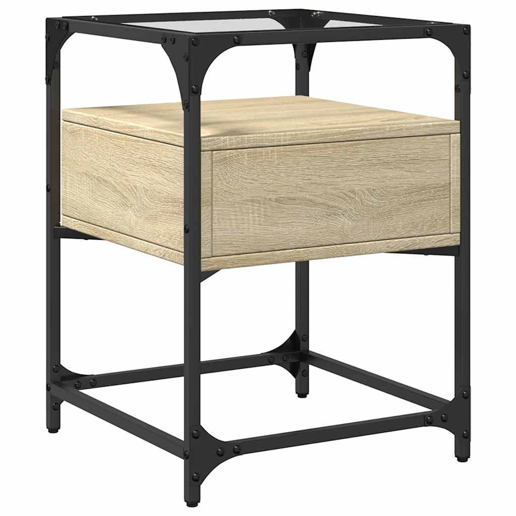 Nattbord sonoma eik 40x40x55 cm konstruert tre