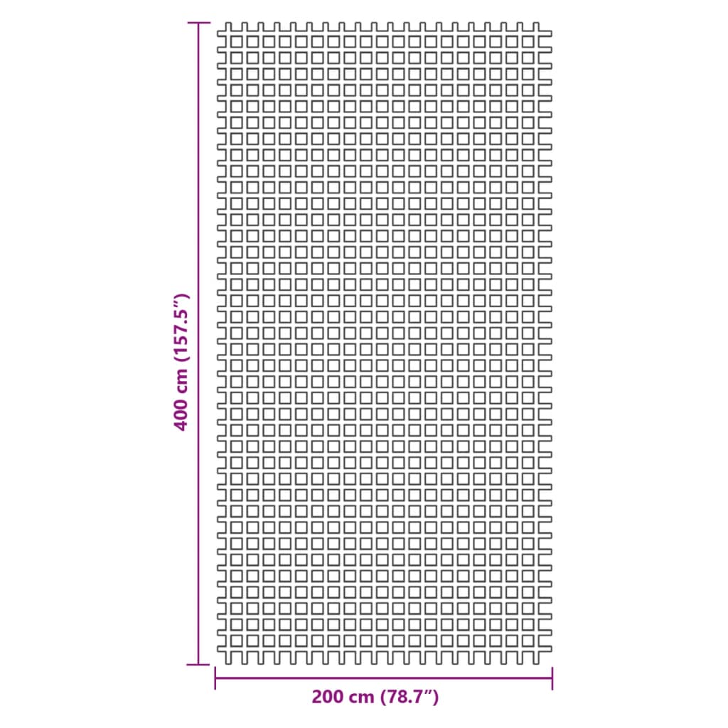 Campingmatte blå 4x2 m